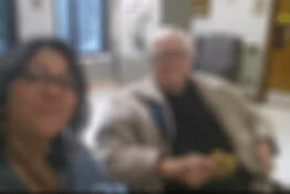 dad and I last visit blurred